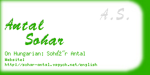 antal sohar business card